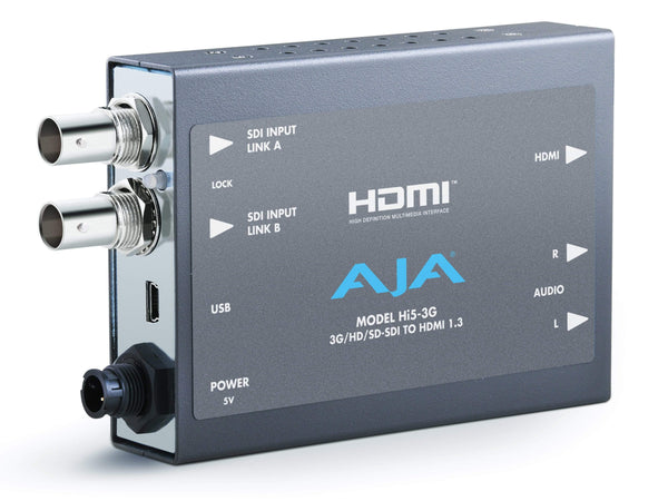 Mini convertor 3G/Dual Link/HD-SD-SDI la HDMI AJA Hi5-3G